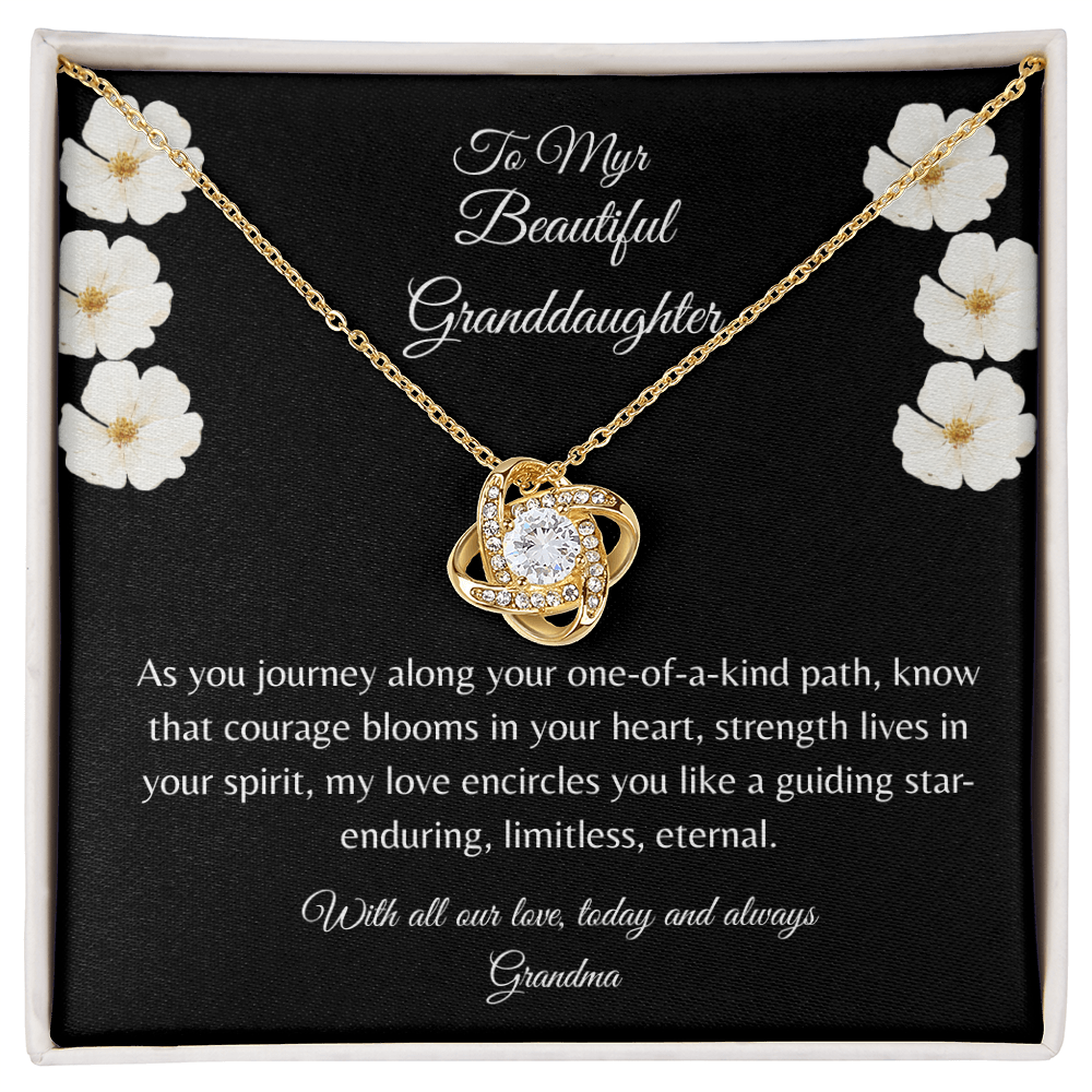 Gift For Granddaughter, Sterling Silver Infinity Of Love Knot Necklace, Meaningful Keepsake Card, Ready To Give Gift From Grandmother