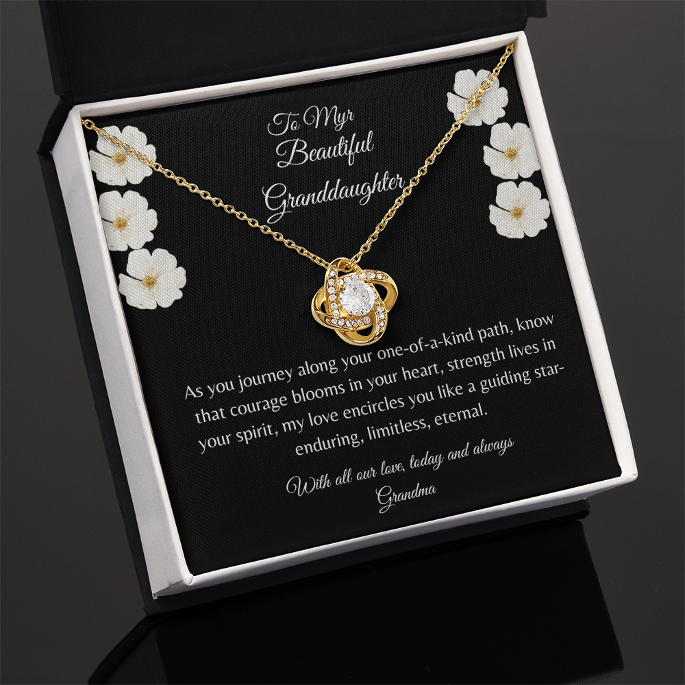 Gift For Granddaughter, Sterling Silver Infinity Of Love Knot Necklace, Meaningful Keepsake Card, Ready To Give Gift From Grandmother