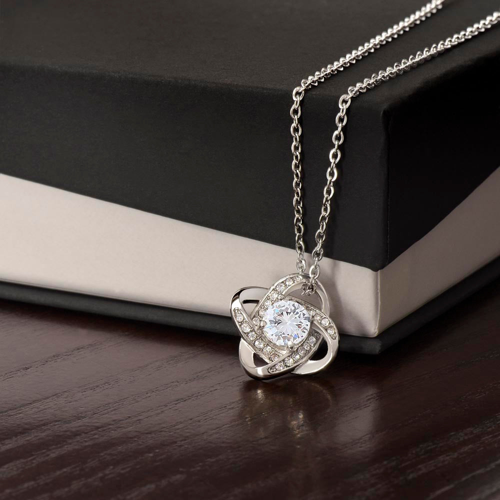 Gift For Granddaughter, Sterling Silver Infinity Of Love Knot Necklace, Meaningful Keepsake Card, Ready To Give Gift From Grandfather