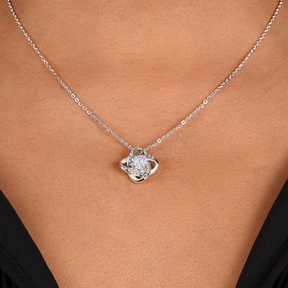 Gift For Daughter, Sterling Silver Infinity Of Love Knot Necklace, Meaningful Keepsake Card, Ready To Give Gift From Mother
