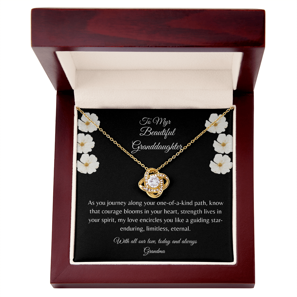 Gift For Granddaughter, Sterling Silver Infinity Of Love Knot Necklace, Meaningful Keepsake Card, Ready To Give Gift From Grandmother