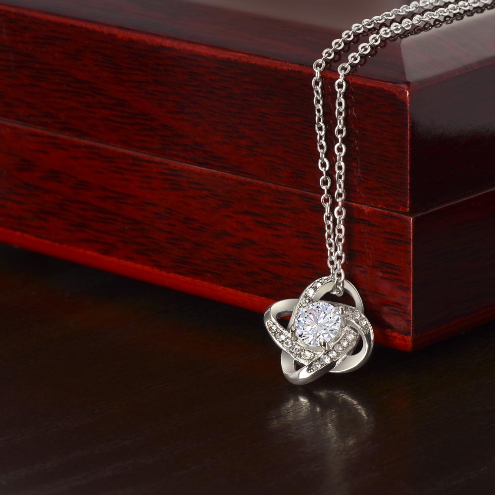 Gift For Granddaughter, Sterling Silver Infinity Of Love Knot Necklace, Meaningful Keepsake Card, Ready To Give Gift From Grandfather