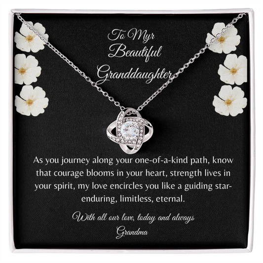 Gift For Granddaughter, Sterling Silver Infinity Of Love Knot Necklace, Meaningful Keepsake Card, Ready To Give Gift From Grandmother